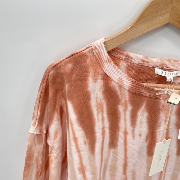Z SUPPLY NWT Evereve Tempest Pullover Tie Dye Raw Hem Sweatshirt // S - Picture 7 of 11